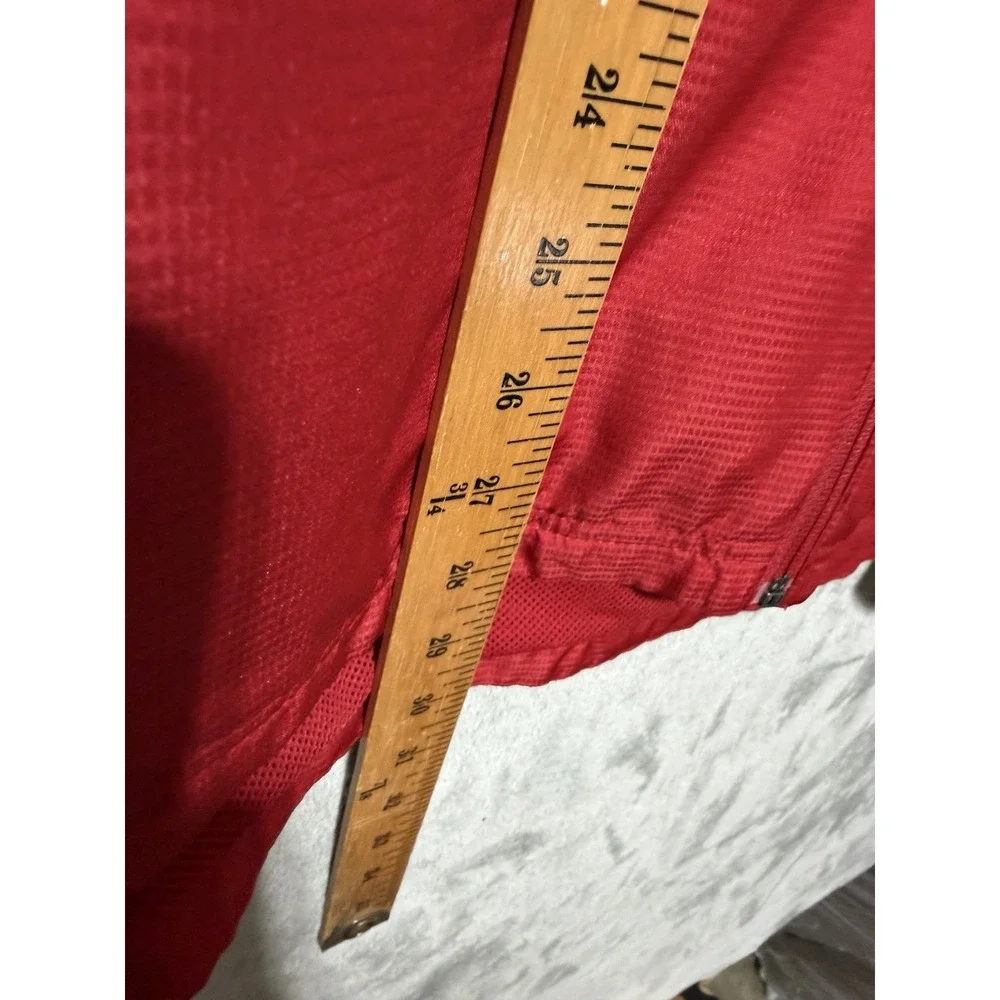 NEBRASKA Corn Huskers Jacket mens L Adidas Windbreaker Full‎ Zip red